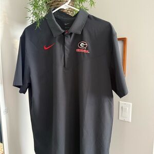 Nike Black and Red Men's Polo Shirt